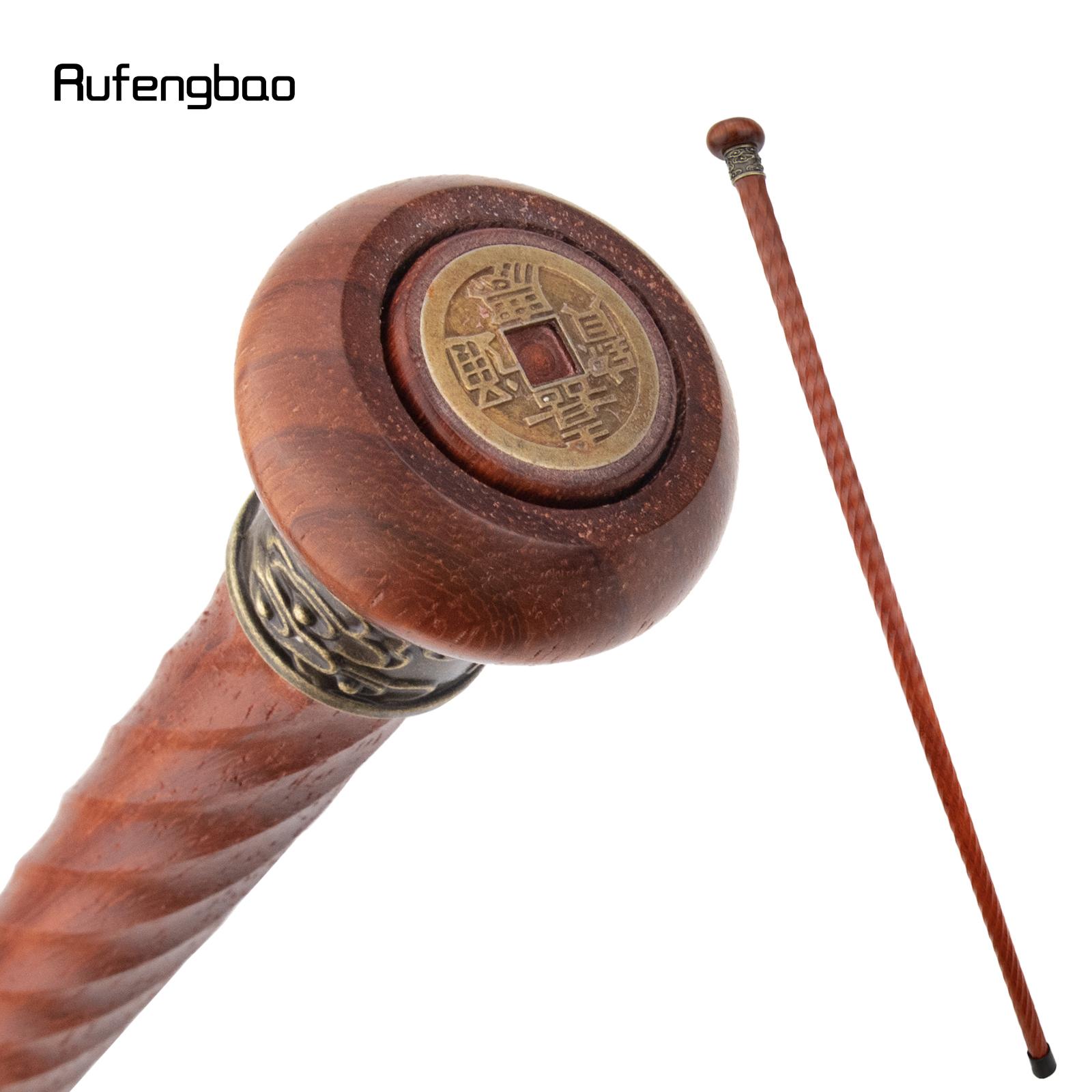 

Медь Вращающийся Круглый Деревянный Традиционный Модный Трость Декоративный Косплей Вечеринка Деревянная Трость Хэллоуин Палочка 95см