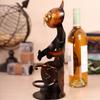 Innovativer Katzen-Umarmungsform Rotweinregalhalter Einzelne Flasche Weinständer Tischschmuck