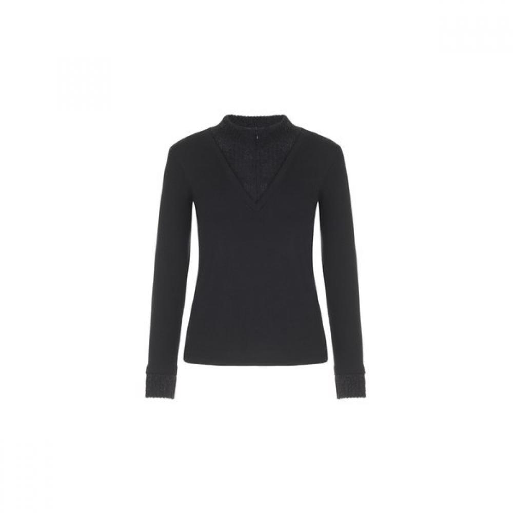 Bermudagrass Two Way Fur KniT T shirT Black