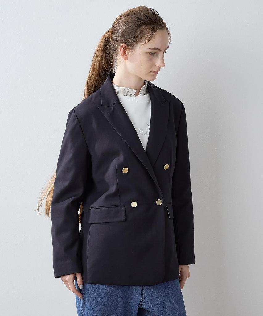 Souk Tailored Jacket for Women Navy [Le Holiday] W-breasted 295074,