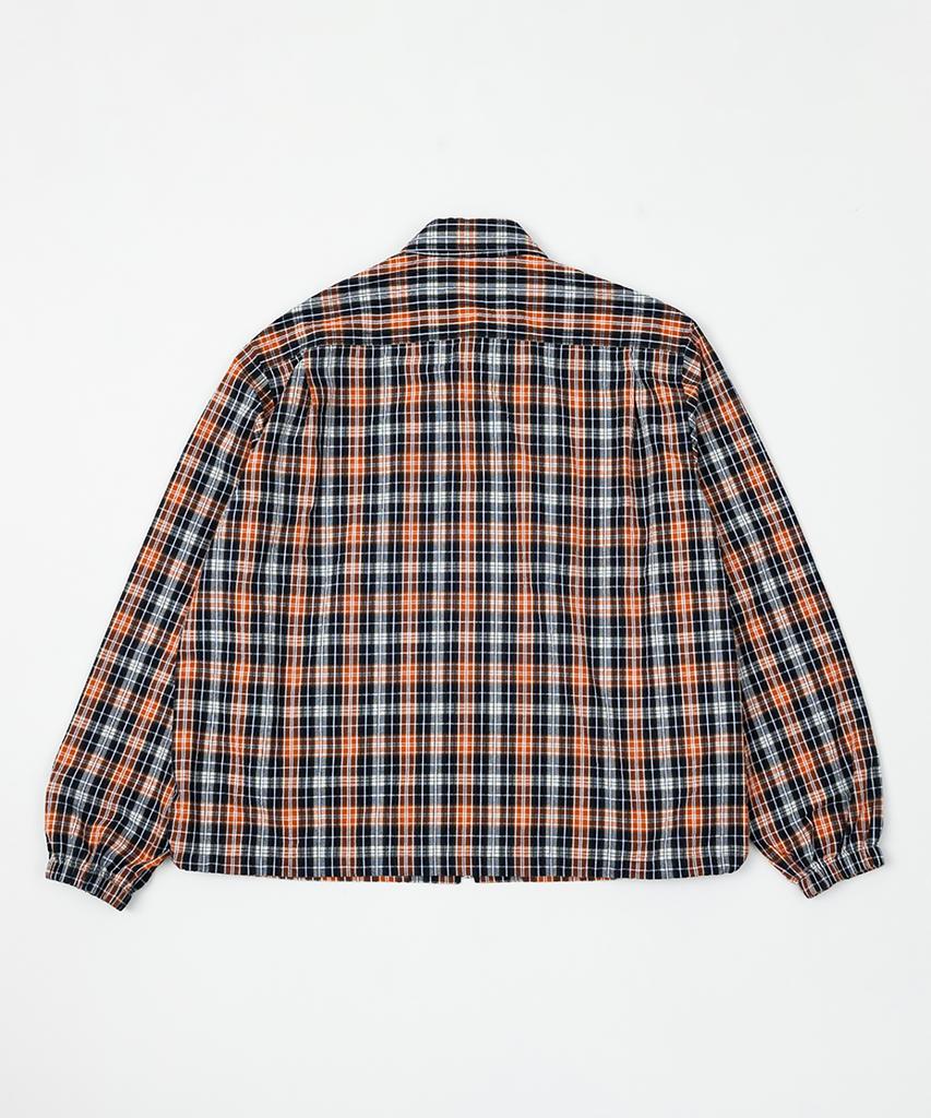 Pabeo Check Shirts Jacket (Navy/Orange)