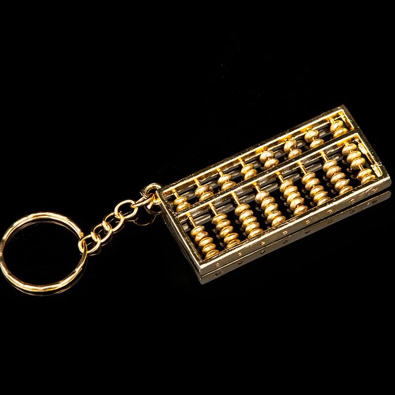 Practical Metal Abacus Keyring Gold Silver Women Jewelry for Everyday Adornment
