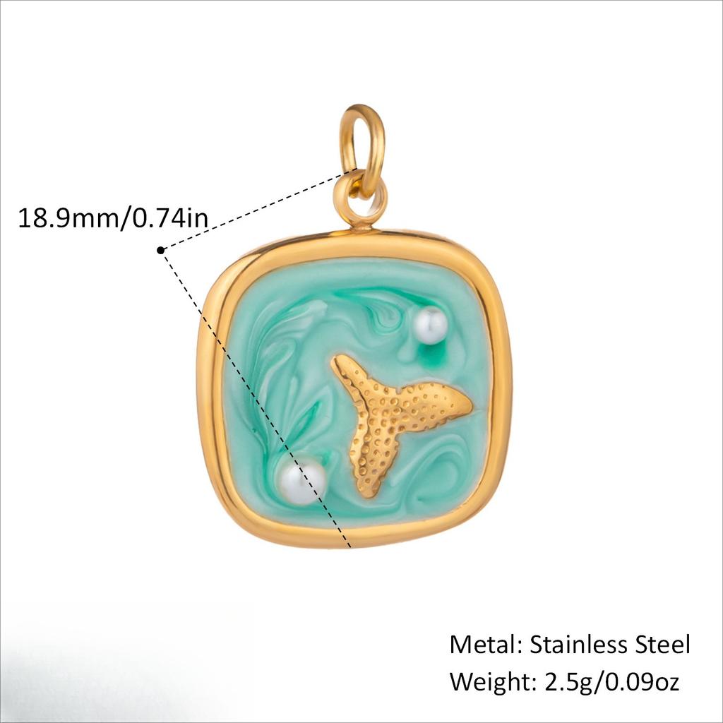  Ocean Style Hot Sale Small Animal DIY Pendant Accessories Waterproof Smooth Metal Handmade Polished Jewelry
