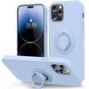 Compatible With Iphone 14 Pro Max Case With Ring Kickstand | Liquid Silicone | Microfiber Linner |anti-scratch Full-body Shockproof Protective Cases F