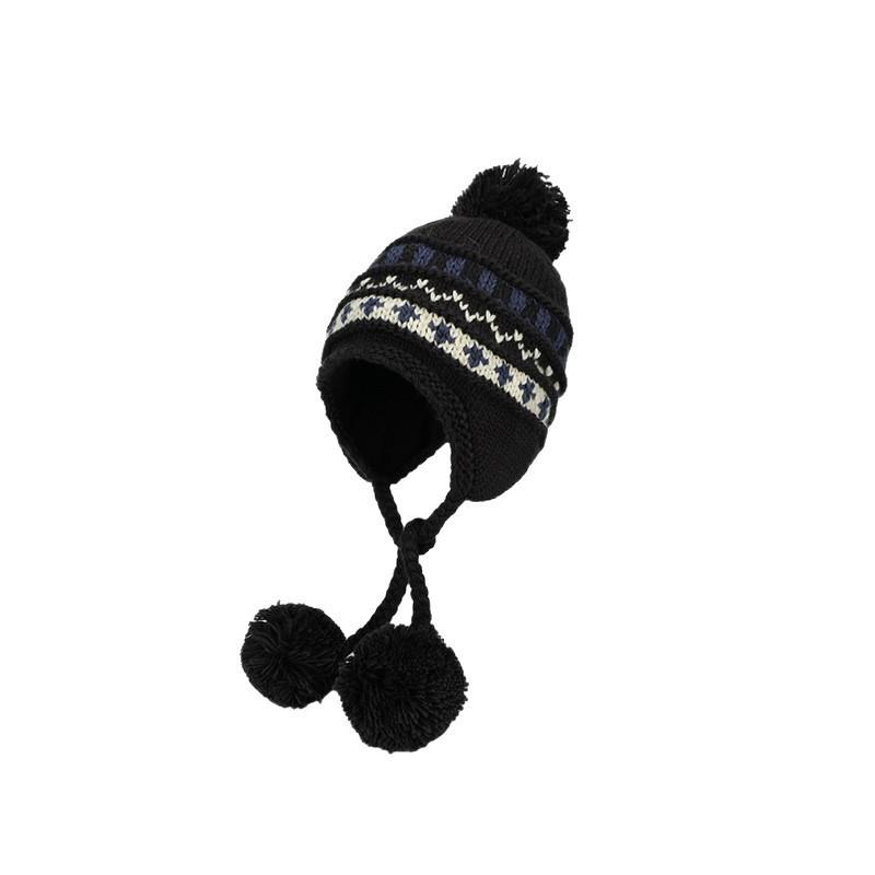 Winter new Fair Island knitted hat fashionable and versatile, warm and cold-proof, small ear protector wool hat for women
