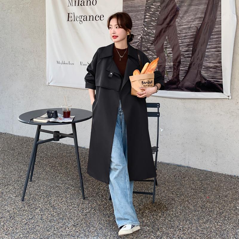 Letošní oblíbená větrovka pro ženy na jaro a podzim Nový design Niche Temperament Britský styl Kabát střední délky