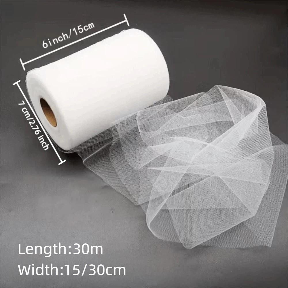 15/30cm Width Tulle Mesh Ribbon DIY Craft Tulle Fabric Ribbon Roll Netting Spool  Baby Shower
