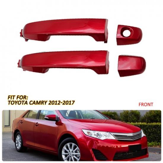 Door Handle Outside Front Driver Passenger Side For 2012-2017 Toyota Camry Red V