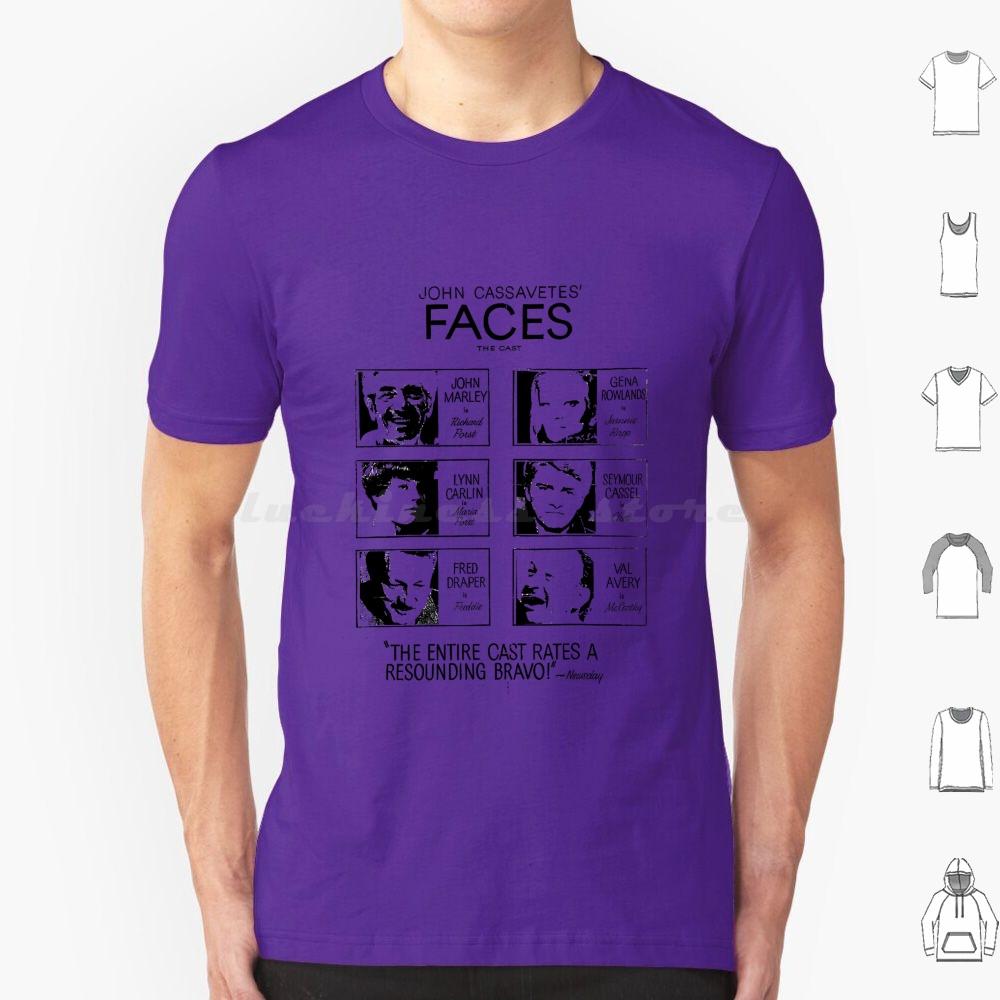 Faces  1968  Movie Poster T Shirt Big Size 100 Cotton Gena Rowlands John Cassavetes A Woman Under The Influence Film Peter