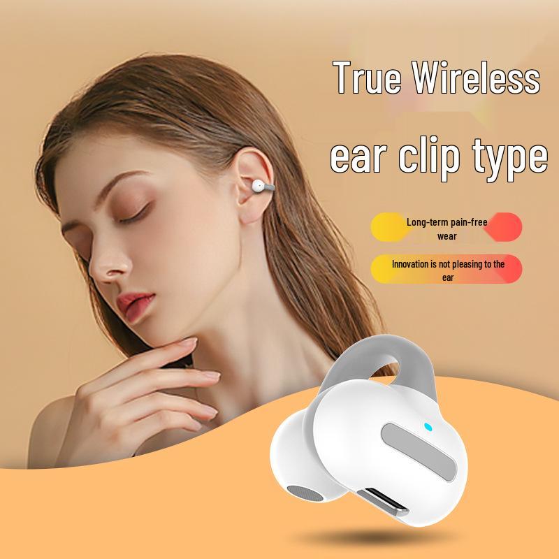 M-S8 Clip-On Bluetooth Earbud: Wireless, Painless Fit for Running and Business, Single Ear Stereo.