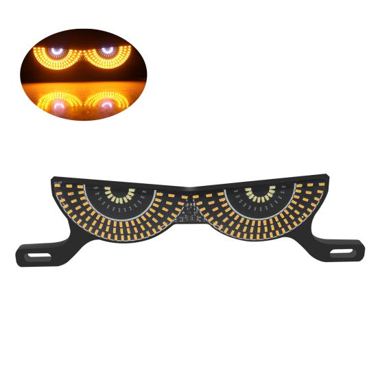 

Motorcycle License Plate Screw Light with Demon Eye Shape Rear Taillights High-Brightness Waterproof Enhanced Night Safety Light for Electric B