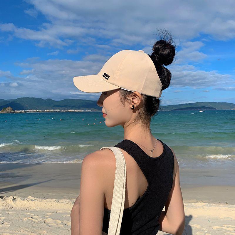 

Suitable for High Ponytail Hat Sun Hat Sun Protection Women s Sun Hat Baseball Cap Peaked Cap UV Protection Beige (cap circumference adjustable) All yards