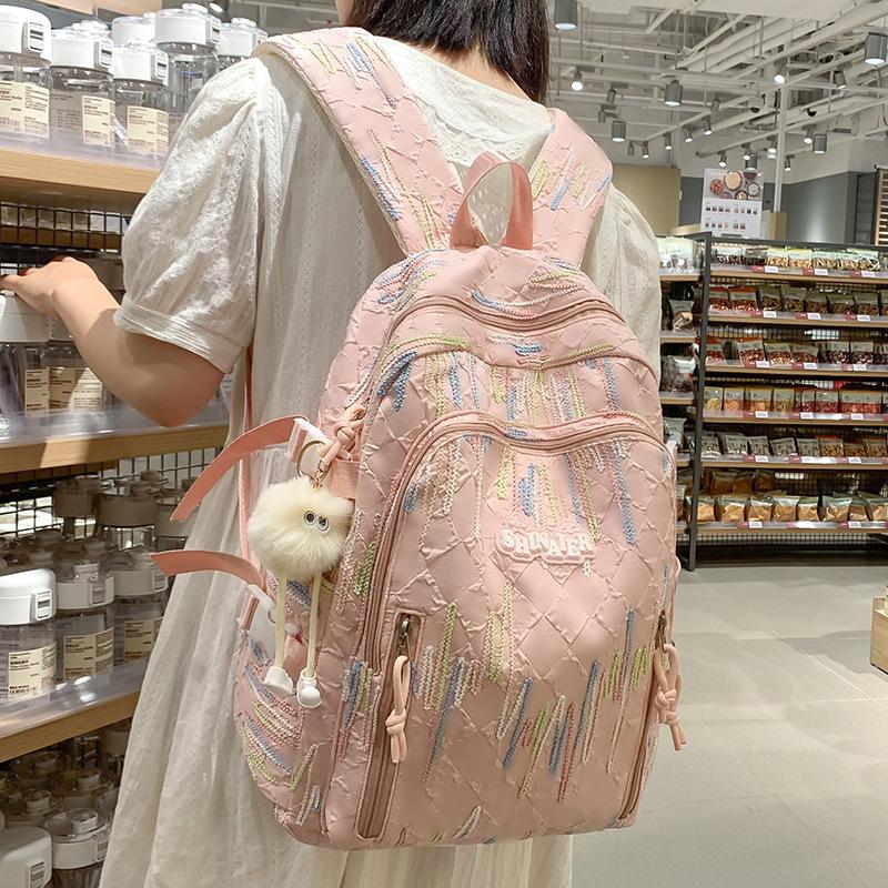 Schulranzen für Kinder Grundschüler Mädchen Junior High School Schüler College-Studenten Buchstaben-Rucksack