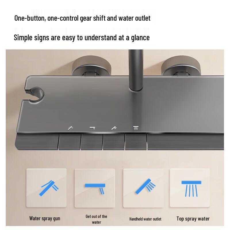 JOMOO Smart Thermostatic Piano Key Shower Set