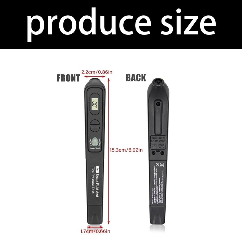 Strong Ergonomic Brake Fluid & Tire Pressure Tester Small & Lightweight for Professional Repair Man & DIY Enthusiasts