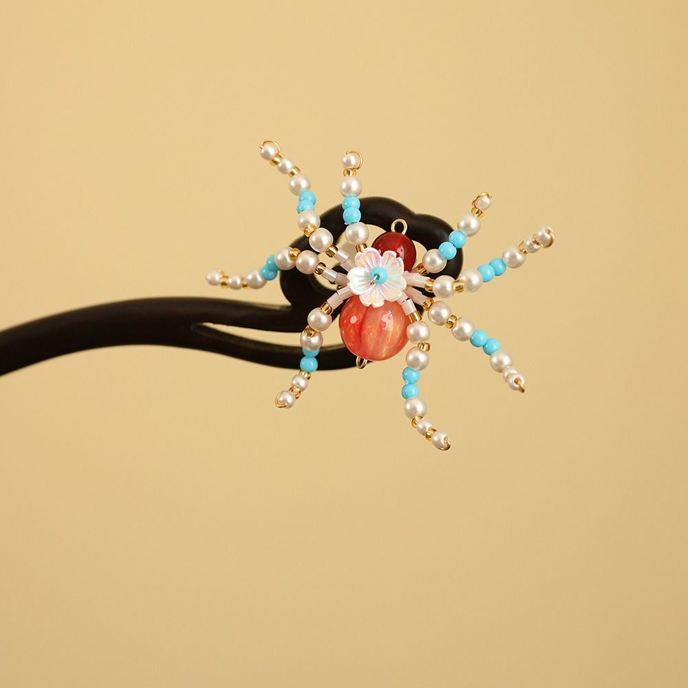 Red Wooden Hair Stick Tassel Hanfu Hairpin Classical New Chinese Style Hair Clip  Bridal