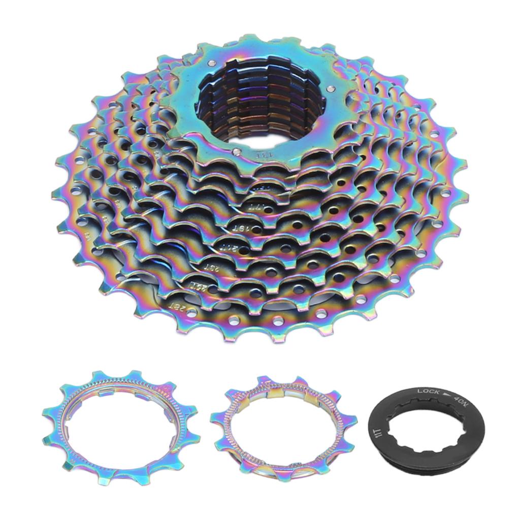 Fahrradkassette Schwungrad Faltbar 11-Gang 11T‑28T Buntes Schwungrad für Mountainbike