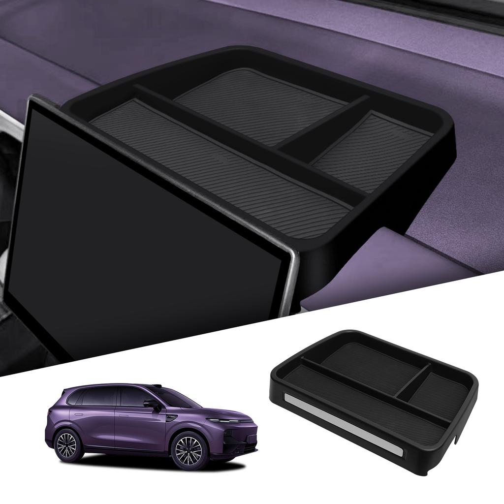 LUCKEASY for Leapmotor B10 2025 2026 Central Control Screen Rear Storage Box Car Interior Accessories Dashboard Storage Tray ABS