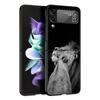 Pouzdro na telefon s divokými zvířaty Lva pro Samsung Galaxy Z Flip3 Flip4 Flip5 Skořepina pro Z Flip 3 Flip 5 4 5G Černý tvrdý skládací kryt