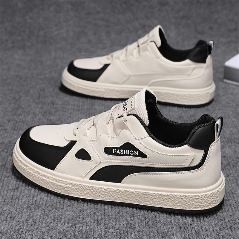 

Men s shoes 2025 new summer trend versatile sports casual little white board shoes men s leather high-top wear-resistant trendy shoes 44