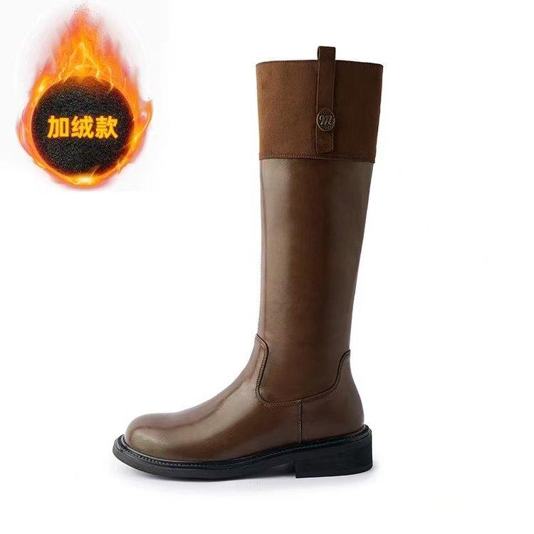 

Maillard ретро ботинки со шнуровкой женские 2025 осень новые коричневые на толстой подошве ботфорты рыцарские ботинки 40