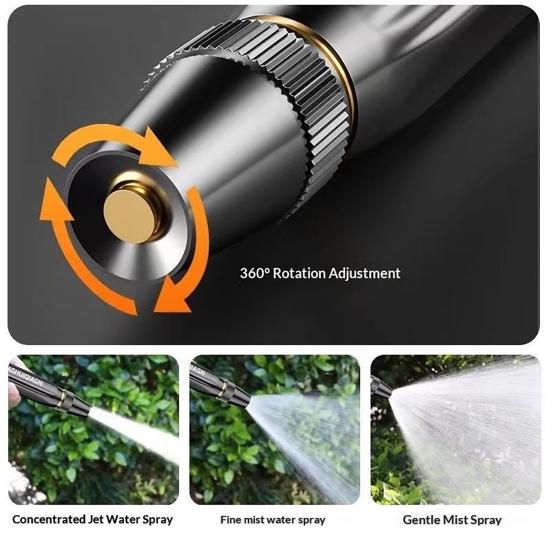 High-Pressure Nozzle And Hose, Home Car Wash Nozzle, Adjustable Booster Nozzle And 16Ft or 32Ft Hose for Garden Watering Vehicle Cleaning