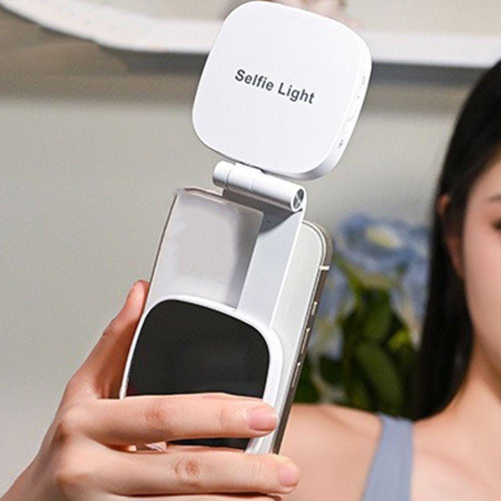 3 Color Magnetic Phone Selfie Light Folding LED Phone Fill Light  Makeup Photography
