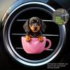 2D flat cup dog car vent clip decorative diffuser (fragrance not included), car interior decoration, aromatherapy clip, ideal for holiday gifts