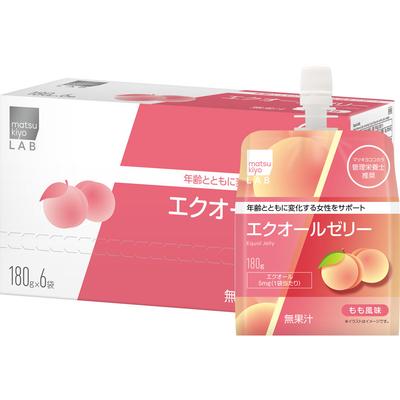 LAB Equol Jelly with Peach Flavor 180g X 6 Soybeans and Isoflavones Beautiful Skin Soybeans and Isoflavones
