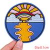 Regnbåge/BokstavsPatch Planet/UFO BroderiPatch Stryk på Patchar För Kläder Tecknad Broderad Patch På Kläder Strykning DIY