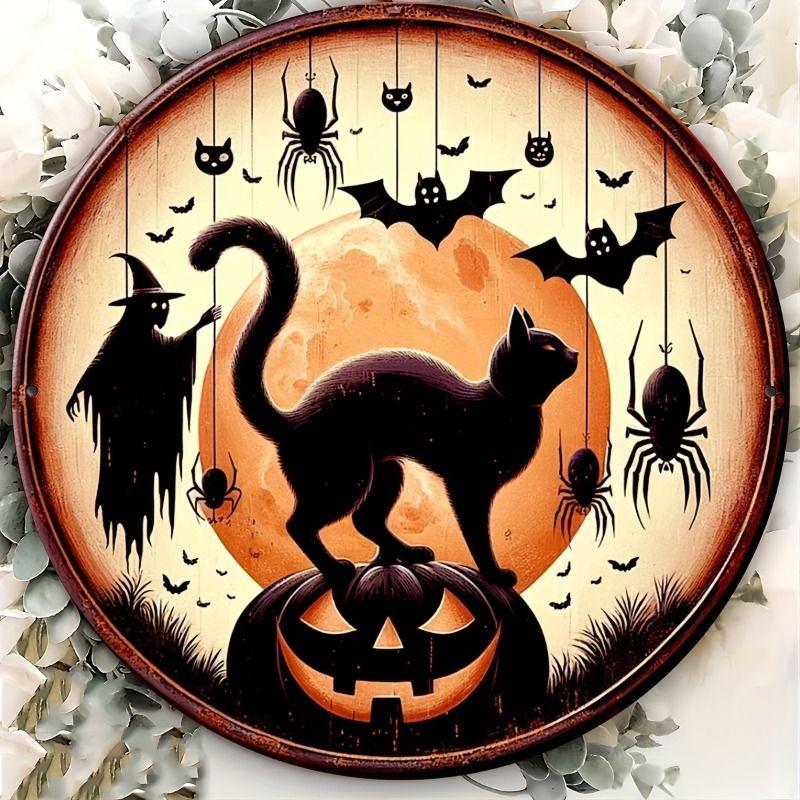 2D Flat Hanging Decorative Metal Sign Hand Painted Art