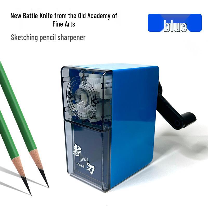 American Academy Hand-Cranked Pencil Sharpener for Sketch & Charcoal Pencils – Long Core & Special Automatic Sharpening