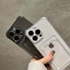 Transparente Kartensteckplatz-Tasche Halter Hülle Für iPhone 17 16 15 14 13 12 11 Pro Max X XR 7 8 Plus Klare Geldbörse Stoßfeste Weiche Hülle