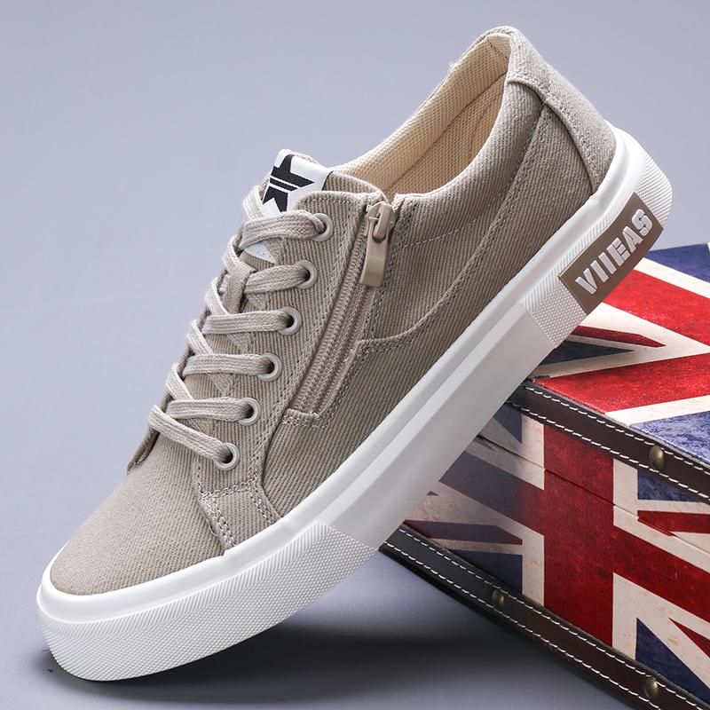 Spring Summer Walking Flats Men's Fashion Sneakers Soft Casual Brand Male Canvas Shoes Street Style Outdoor Vulcanize Footwear