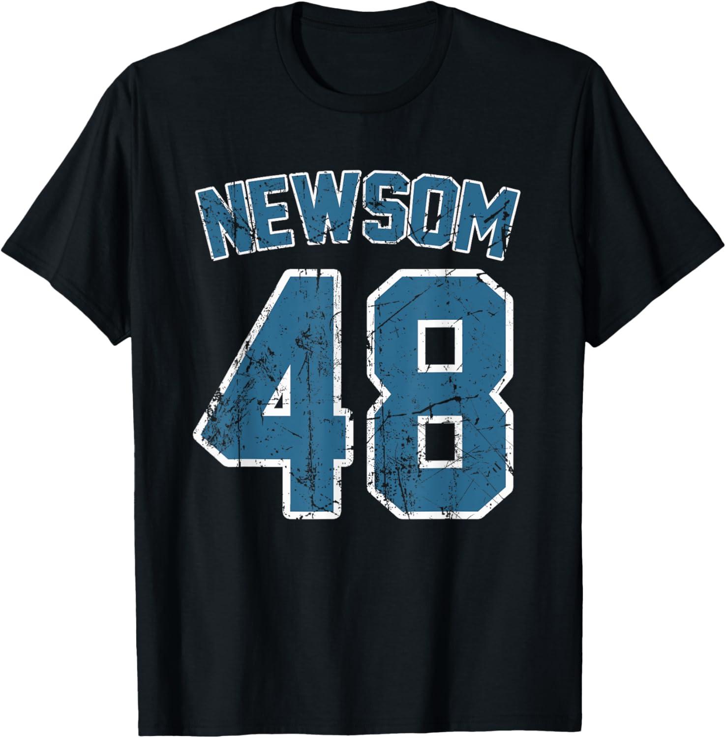 Gavin Newsom 2028 for President Election Campaign Newsom 48 T-Shirt S