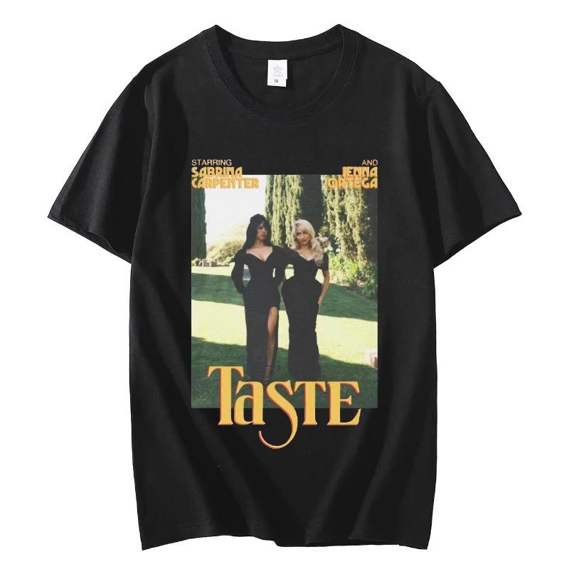 

Sabrina Carpenter Taste Ft Jenna Ortega Movie Poster Graphic T Shirts Y2K Fashion Vintage T-shirt Unisex Casual Comfort T-shirts S разноцветный