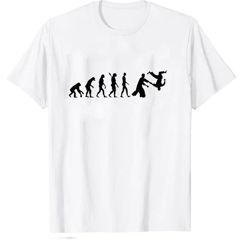 T-shirts for Men Evolution of Judo Classic Graphic T Shirts Short Sleeve Tshirts Oversized Tops Tee Evolution of Judo Men's Tees