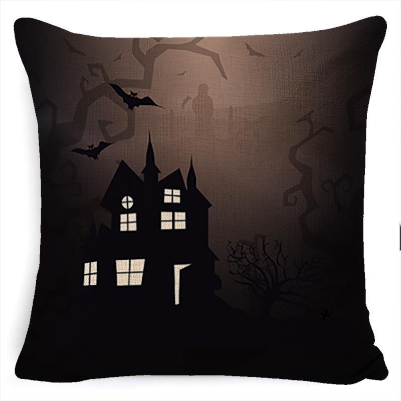 Halloween Tag Zuhause Sofa Kissenbezug Leichter Luxus Kissen Halloween Leinen Kissenbezug
