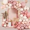 Retro Rosa Pastell Macaron Luftballons Garland Arch Kit Hochzeit Geburtstag Party Dekoration Mädchen Baby Dusche Rose Gold Ballon Kette