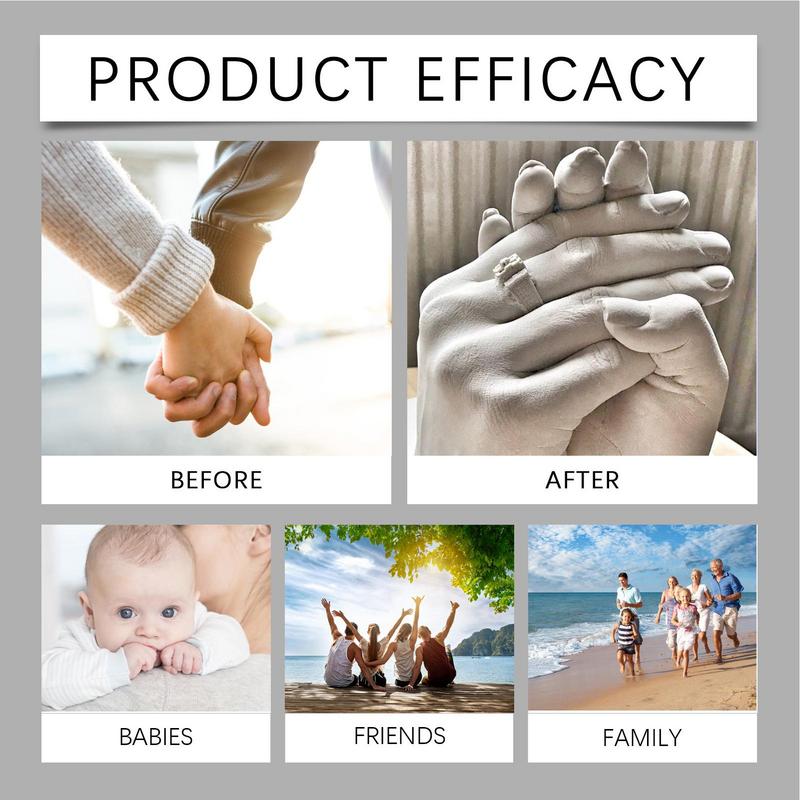 3D Ton Hände Form Kit Kreatives Familien Paare Hände Gießset Souvenir Baby Kinder Handabdruck Form Gips Gießwerkzeuge