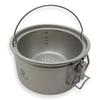 2000ml Titanium Rice Cooker Pot with Locking Lid 67 fl oz Grade 1 No Coating PFAS-Free Inner Pot with Measurement Marks Ultrali
