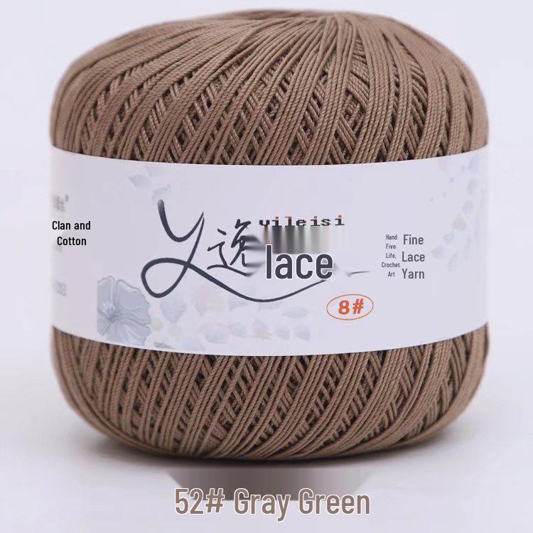 8# 100% Cotton Lace Yarn - 50g Ball, 400m, Strong Twist Crochet Thread for Hand-knitting, Flowers, Hats, and Cardigans - Free Shipping.