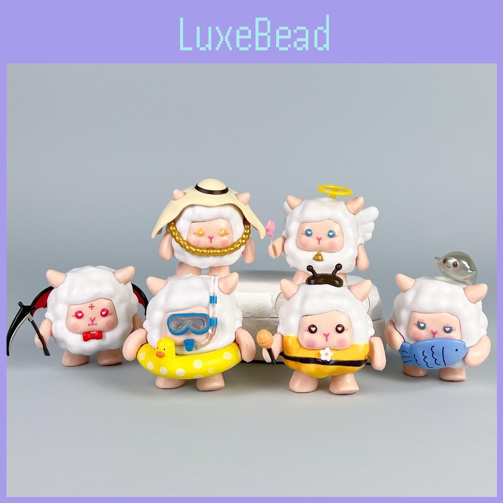 Pcs Eggy 6 Party Sheep Design Mini Model Desktop Decoration Set Ornament