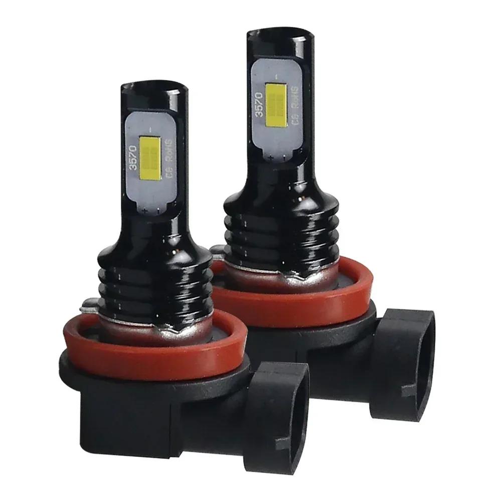 2 Stück Canbus Fehlerfrei H11/H8/H9 LED Scheinwerfer Umrüstbirnen Nebelscheinwerferbirnen 100W DC12V-24V 6000K-7000K 42000LM Weiß