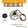 Retro Woven Hemp Rope Pendant Light for Home & Restaurant