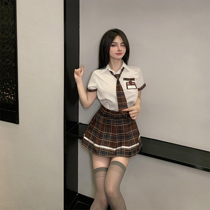 Sexy Academy-Style Lingerie: Pleated Skirt and Cute JK Uniform Set 2325