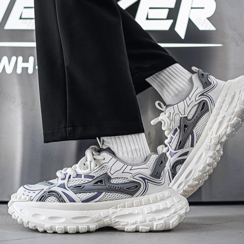 Fashion Men's Sports Casual Shoes 2025 Summer New Mesh Breathable Fashion Trend Shoes Comfortable Versatile Thick Soled Chunky sneakers