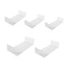 ABIY-5 Pack Clear Acrylic Display Risers, 5 Sizes Acrylic Jewelry Display Riser Shelf Showcase Fixtures for Cake, Display