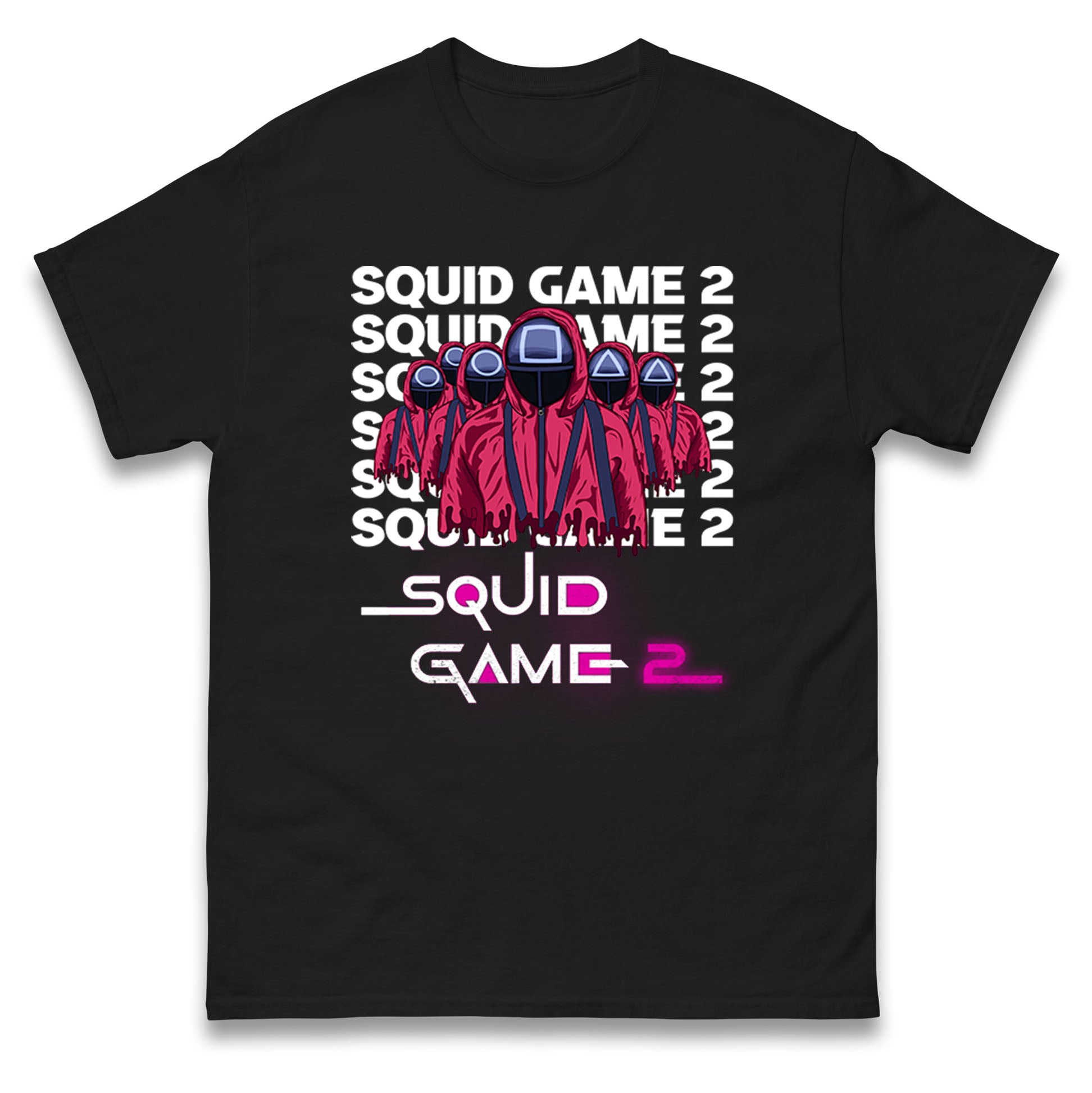 Squid Game Guards Mens T Shirt Womens Tops Tees 4XL
