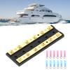 60A Dual Row Independent Busbar with Heat Shrinkable Tube Terminal for Truck Car Yacht Ship6 Position Terminal
